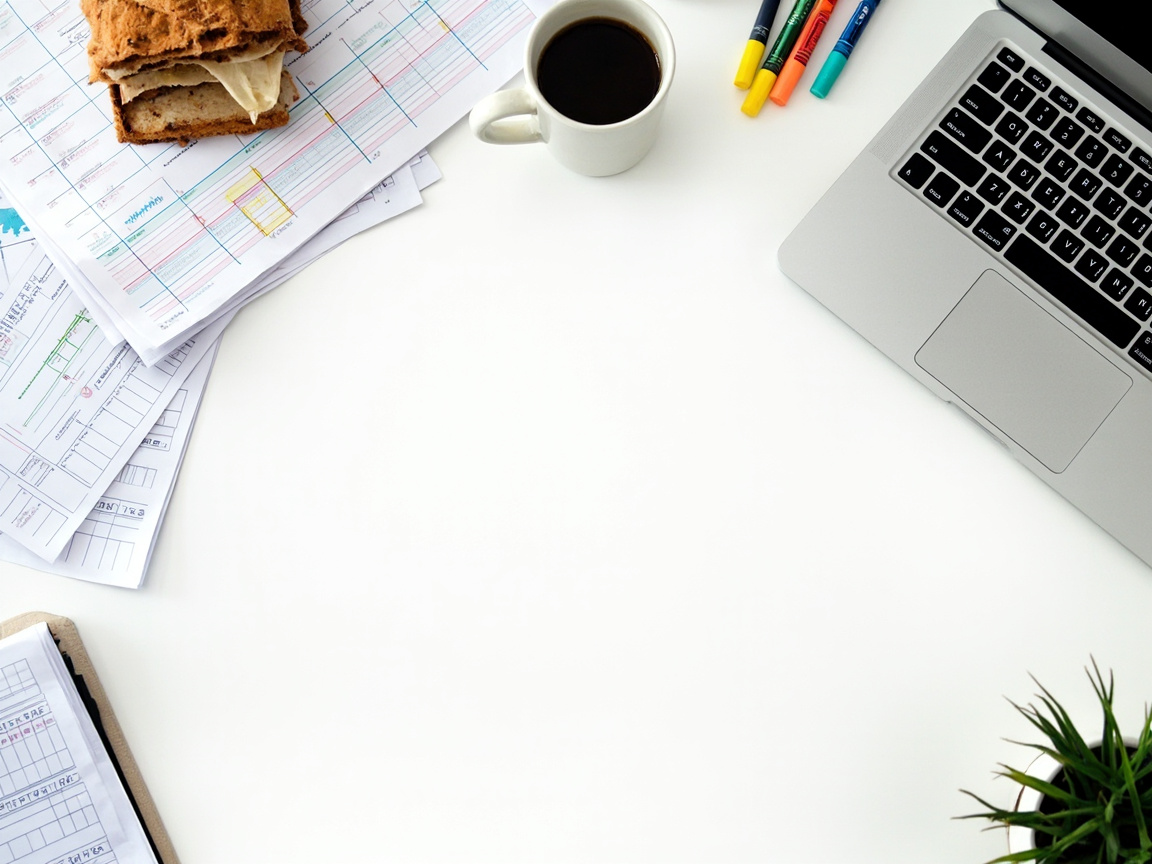 Color-coded content calendar used to plan a B2B content marketing strategy across funnel stages
