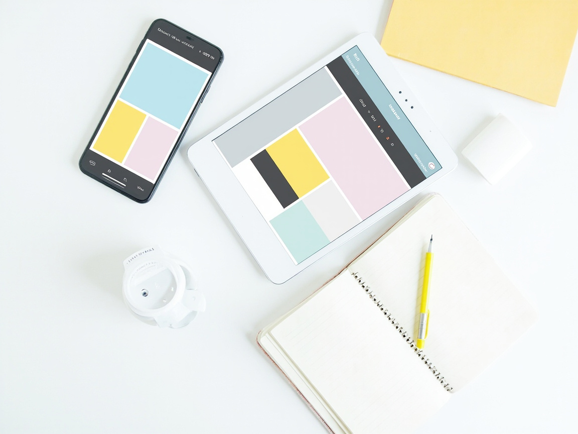 Multiple devices displaying different social media platform formats for repurposed blog content