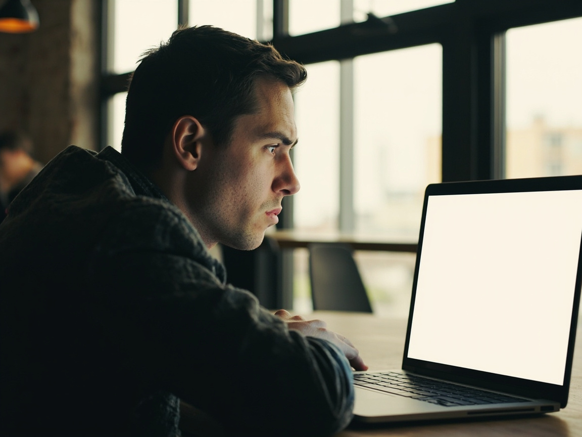 Frustrated business owner encountering a broken website page that needed maintenance