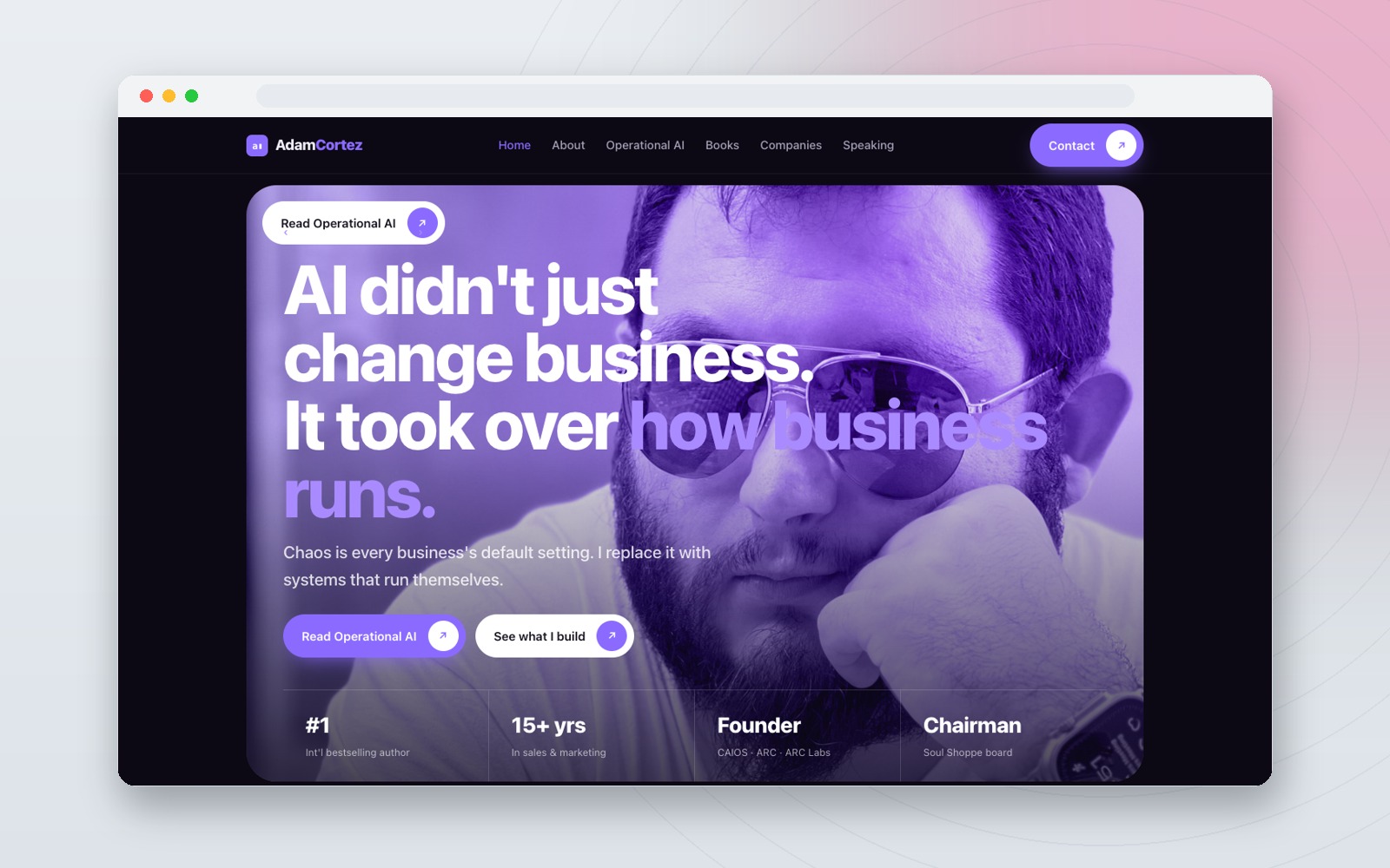 Example website in a browser