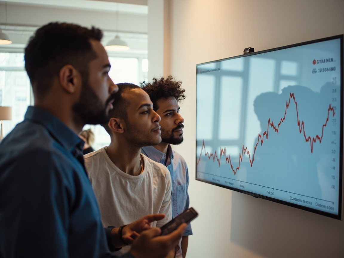 Marketing team reviewing content performance data tied to agency pricing and ROI
