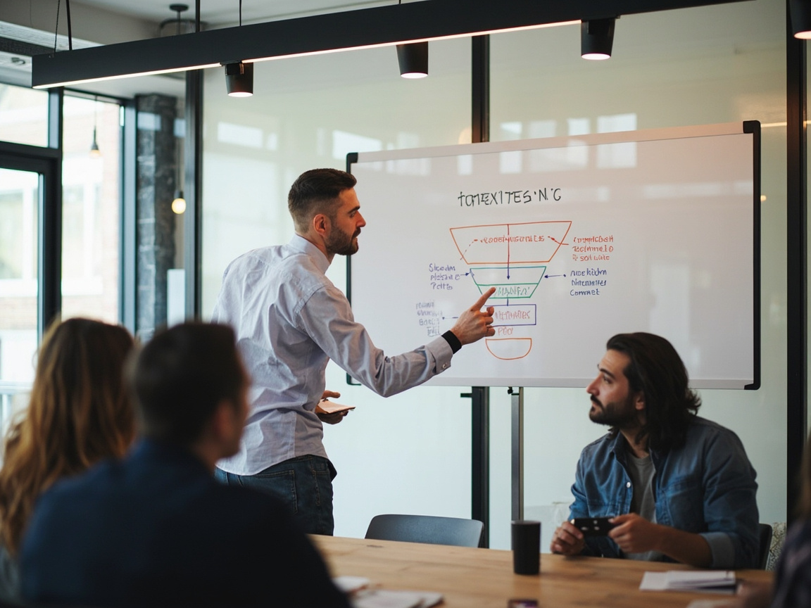 Marketing strategist mapping out a channel priority roadmap for a growing brand