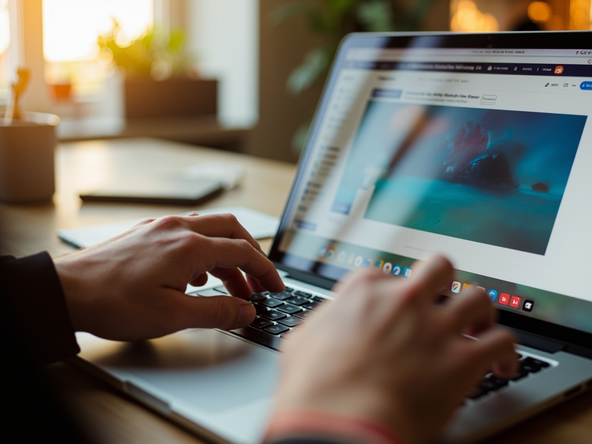 Person sharing a blog post on social media to amplify content reach and support SEO link building
